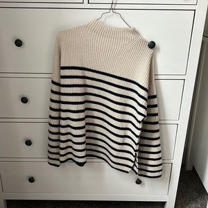 Rails mock neck striped sweater